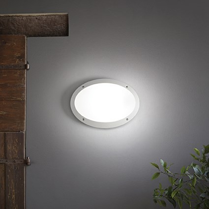 Ideal lux 096704 Maddi Nástěnné venkovní světlo | E27 | Bílá