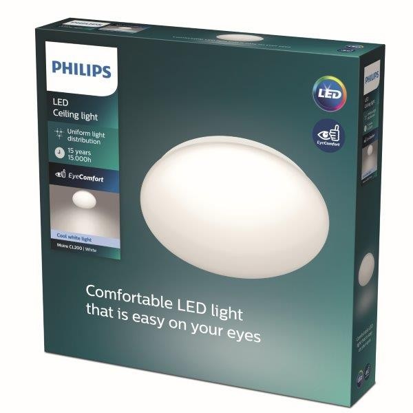 Philips 8718699681159 Moire LED Přisazené stropní svítidlo | Přírodní bílá | Bílá | 17 W