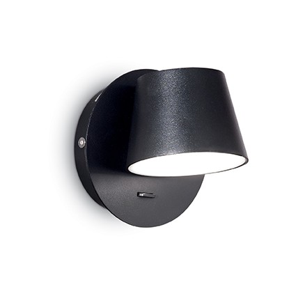 Ideal lux 167121 Gim Nero LED nástěnní svítidlo | Teplá bílá | Černá | 6W