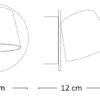 Ideal lux 167121 Gim Nero LED nástěnní svítidlo | Teplá bílá | Černá | 6W