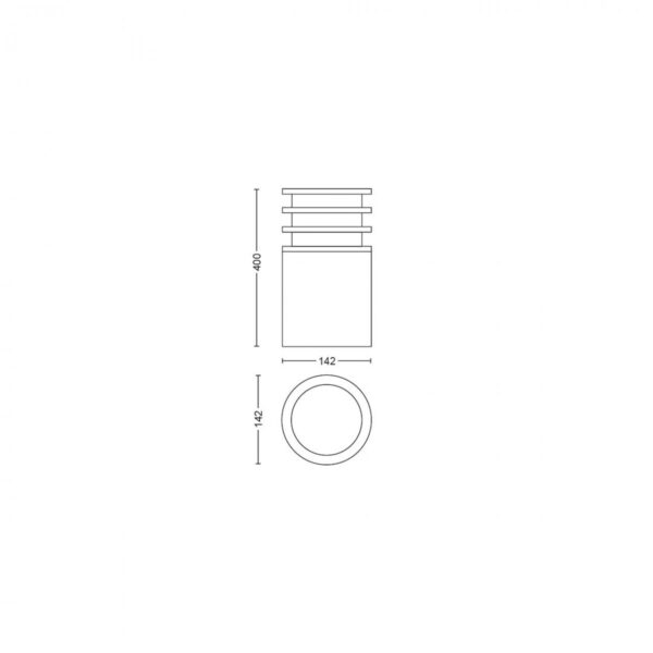 Philips Hue 17402/93/P0 Smart LED Zahradní sloupkové světlo | Teplá bílá |  9,5 W