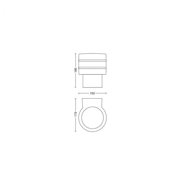 Philips Hue 17404/47/P0 Smart LED Nástěnné venkovní světlo | Teplá bílá |  9,5 W