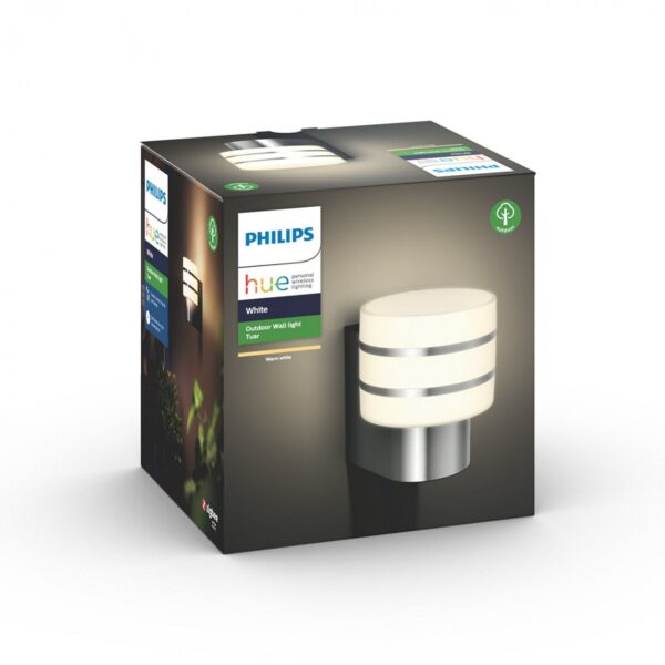 Philips Hue 17404/47/P0 Smart LED Nástěnné venkovní světlo | Teplá bílá |  9,5 W