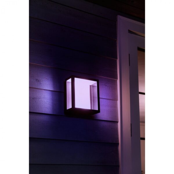 Philips Hue 17430/30/P7 Smart LED Nástěnné venkovní světlo | RGB | Variabilní | 8=1200lmW | Černá