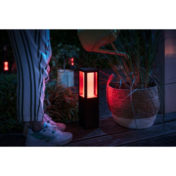 Philips Hue 17431/30/P7 Smart LED Zahradní sloupkové světlo | RGB | Variabilní | 8=1200lmW | Černá