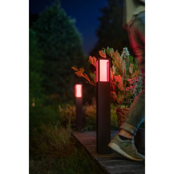 Philips Hue 17432/30/P7 Smart LED Zahradní sloupkové světlo | RGB | Variabilní | 8=1200lmW | Černá