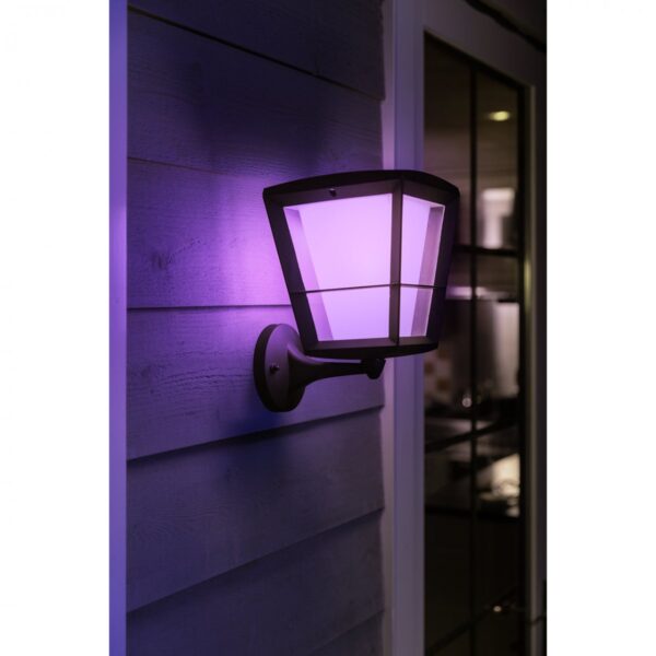 Philips Hue 17439/30/P7 Smart LED Nástěnné venkovní světlo | RGB | Variabilní | 15=1150lmW | Černá