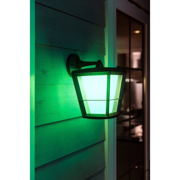 Philips Hue 17440/30/P7 Smart LED Nástěnné venkovní světlo | RGB | Variabilní | 15=1150lmW | Černá