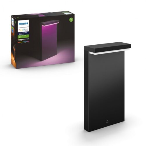 Philips Hue 17455/30/P7 Smart LED Zahradní sloupkové světlo | RGB | Variabilní | 13,5W | Černá