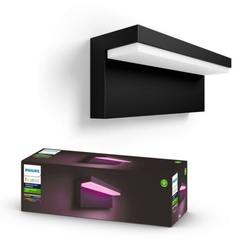 Philips Hue 17456/30/P7 Smart LED Nástěnné venkovní světlo | RGB | Variabilní | 13,5W | Černá
