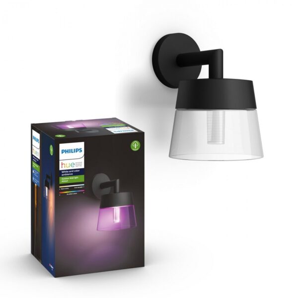 Philips Hue 17461/30/P7 Smart LED Nástěnné venkovní světlo | RGB | Variabilní | 8W | Černá