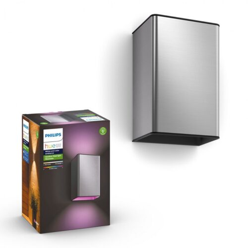 Philips Hue 17464/47/P7 Smart LED Nástěnné venkovní světlo | RGB | Variabilní | 16W | Černá
