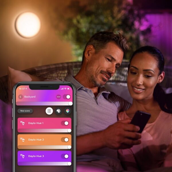 Philips Hue 17465/47/P7 Smart LED Nástěnné venkovní světlo | RGB | Variabilní | 15W | Černá