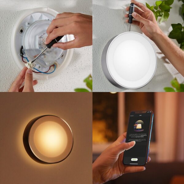Philips Hue 17465/47/P7 Smart LED Nástěnné venkovní světlo | RGB | Variabilní | 15W | Černá