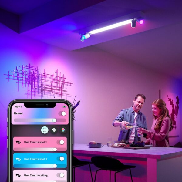 Philips Hue 50607/31/P7 Smart LED Přisazený lustr | RGB | Variabilní | Bílá | 4x5,7W