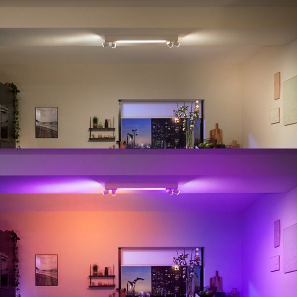 Philips Hue 50607/31/P7 Smart LED Přisazený lustr | RGB | Variabilní | Bílá | 4x5,7W