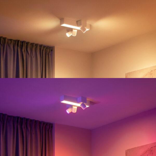 Philips Hue 50608/31/P7 Smart LED Přisazený lustr | RGB | Variabilní | Bílá | 3x5,7W