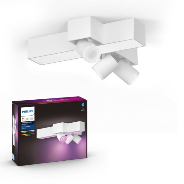 Philips Hue 50608/31/P7 Smart LED Přisazený lustr | RGB | Variabilní | Bílá | 3x5,7W