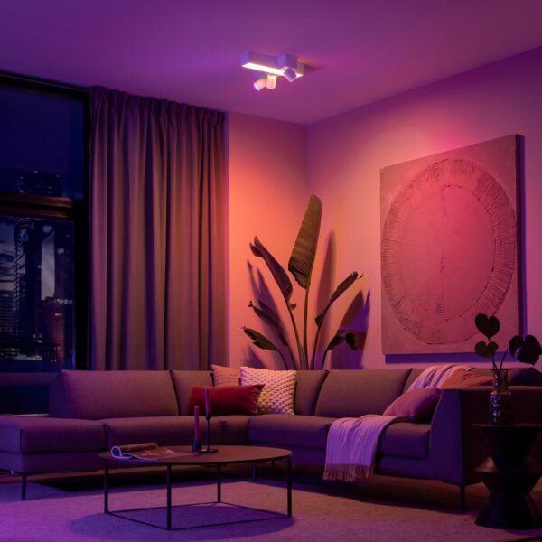 Philips Hue 50608/31/P7 Smart LED Přisazený lustr | RGB | Variabilní | Bílá | 3x5,7W