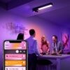Philips Hue 50609/30/P7 Smart LED Přisazený lustr | RGB | Variabilní | Černá | 3x5,7W