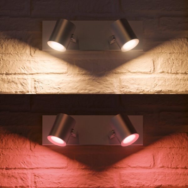 Philips Hue 50622/48/P7 Smart LED bodové svítidlo | RGB | Variabilní | Kov | 2x5,7W | 3