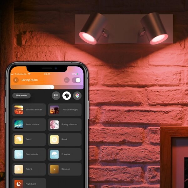 Philips Hue 50622/48/P7 Smart LED bodové svítidlo | RGB | Variabilní | Kov | 2x5,7W | 4