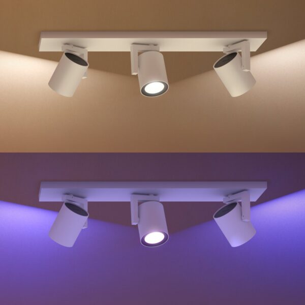 Philips Hue 50623/31/P7 Smart LED bodové svítidlo | RGB | Variabilní | Bílá | 3x5,7W