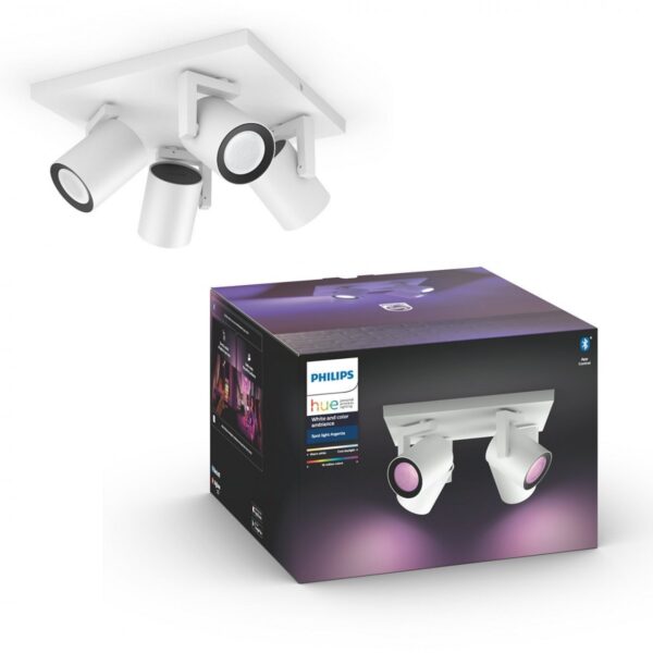 Philips Hue 50624/31/P7 Smart LED bodové svítidlo | RGB | Variabilní | Bílá | 4x5,7W