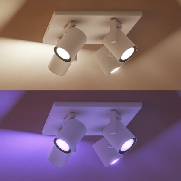 Philips Hue 50624/31/P7 Smart LED bodové svítidlo | RGB | Variabilní | Bílá | 4x5,7W