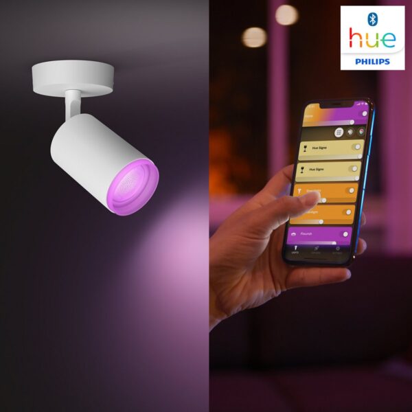 Philips Hue 50631/31/P7 Smart LED bodové svítidlo | RGB | Variabilní | Bílá | 5,7W