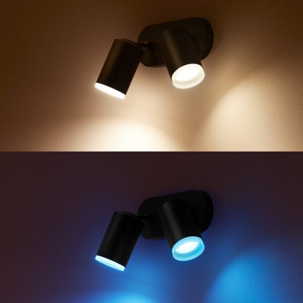 Philips Hue 50632/30/P7 Smart LED stropní svítidlo | RGB | Variabilní | Černá | 2x5,7W