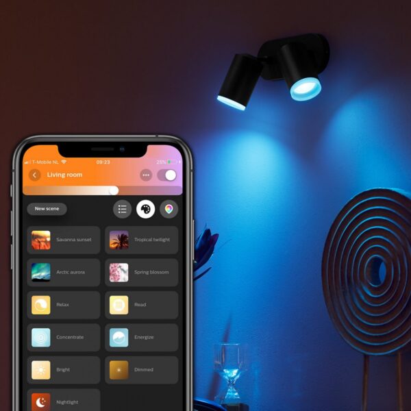 Philips Hue 50632/30/P7 Smart LED stropní svítidlo | RGB | Variabilní | Černá | 2x5,7W