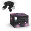 Philips Hue 50633/30/P7 Smart LED bodové svítidlo | RGB | Variabilní | Černá | 3x5,7W