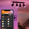 Philips Hue 50634/30/P7 Smart LED bodové svítidlo | RGB | Variabilní | Černá | 4x5,7W