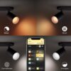 Philips Hue 50634/30/P7 Smart LED bodové svítidlo | RGB | Variabilní | Černá | 4x5,7W