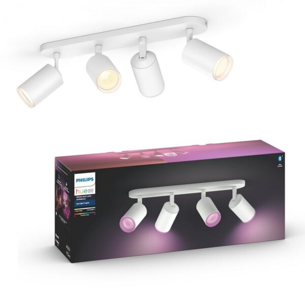 Philips Hue 50634/31/P7 Smart LED bodové svítidlo | RGB | Variabilní | Bílá | 4x5,7W