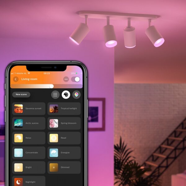 Philips Hue 50634/31/P7 Smart LED bodové svítidlo | RGB | Variabilní | Bílá | 4x5,7W
