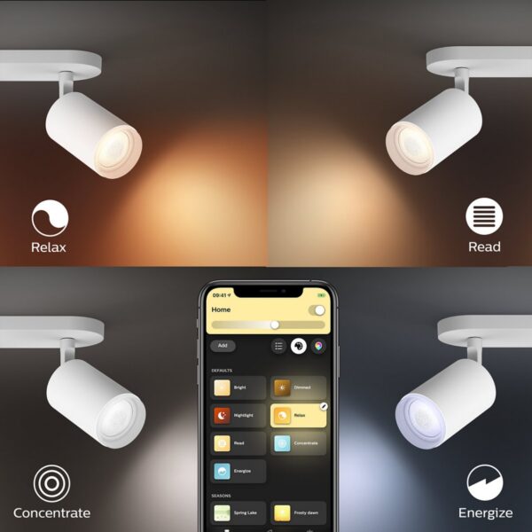 Philips Hue 50634/31/P7 Smart LED bodové svítidlo | RGB | Variabilní | Bílá | 4x5,7W