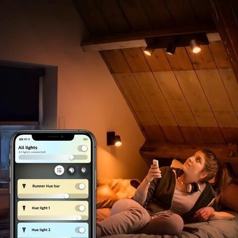 Philips Hue 8719514338326 Runner Smart LED bodové svítidlo | Variabilní | Černá | 5W