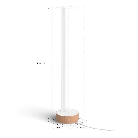 Philips Hue 8719514433465 Signe Smart LED Dřevěná stolní lampička | Variabilní | Bílá | Dřevo | 11,8W