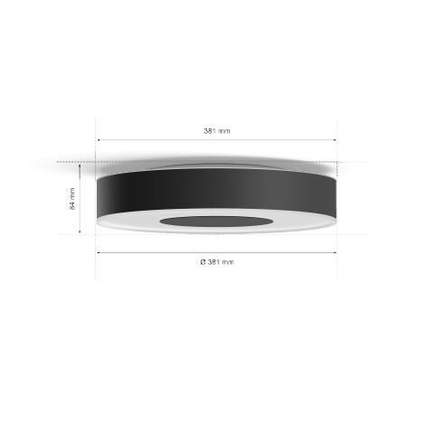 Philips Hue 8719514452251 Xamento Smart LED stropní svítidlo | Variabilní | Černá | 33,5W