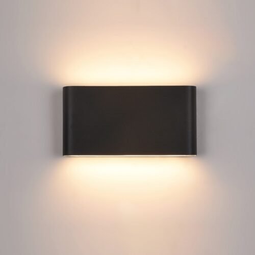 Italux 5902854530168 LED Nástěnné venkovní světlo | Teplá bílá | Černá | 12W