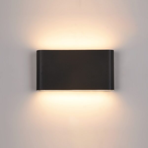 Italux 5902854530168 LED Nástěnné venkovní světlo | Teplá bílá | Černá | 12W