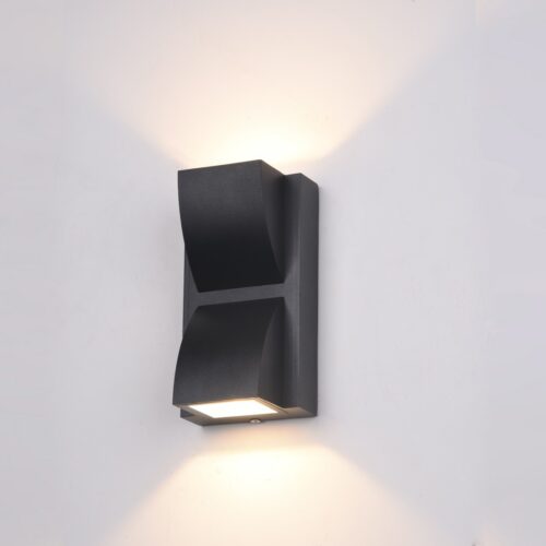 Italux 5902854530182 LED Nástěnné venkovní světlo | Teplá bílá | Černá | 2x3W