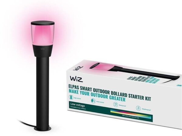 Philips WiZ 8720169071797 LED startovací sada Elpas Bollard | 4,8W integrovaný LED zdroj | 320 lm | 2700-5000K