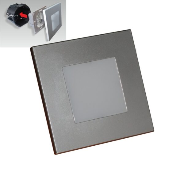 EMITHOR 94048302 Step Light LED Vnitřní osvětlení | Přírodní bílá | Kov | Stříbrná | 1W