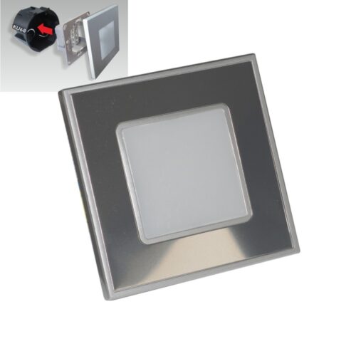 EMITHOR 94048304 Step Light LED Zápustné osvětlení | Přírodní bílá | Kov | Nerez | Stříbrná | 1W