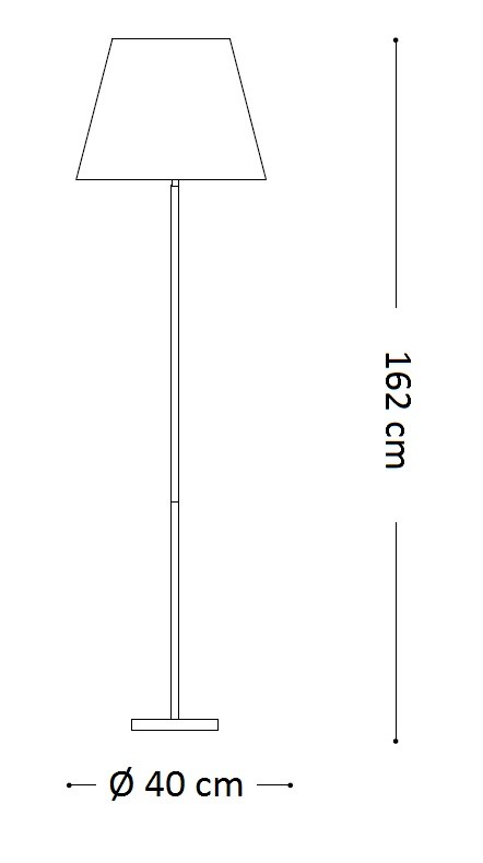 Ideal lux 161716 Nordik Stojací lampa | E27 | Černá