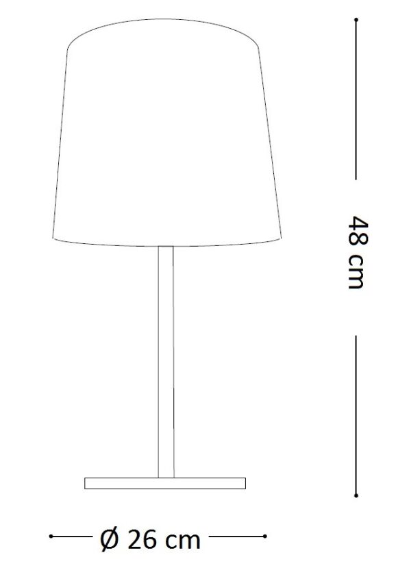 Ideal lux 161686 Nordik Stolní lampička | E27 | Černá