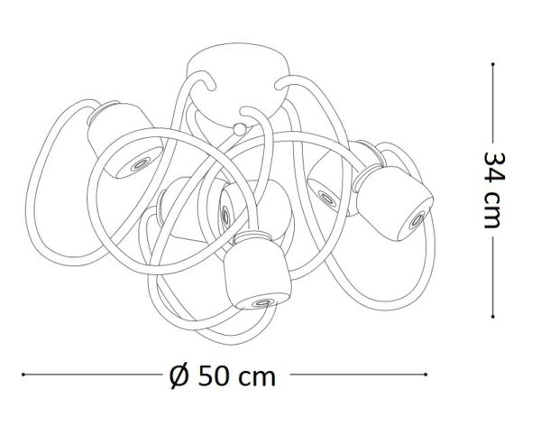 Ideal lux 174921 Octopus Bianco Přisazené stropní svítidlo | G9